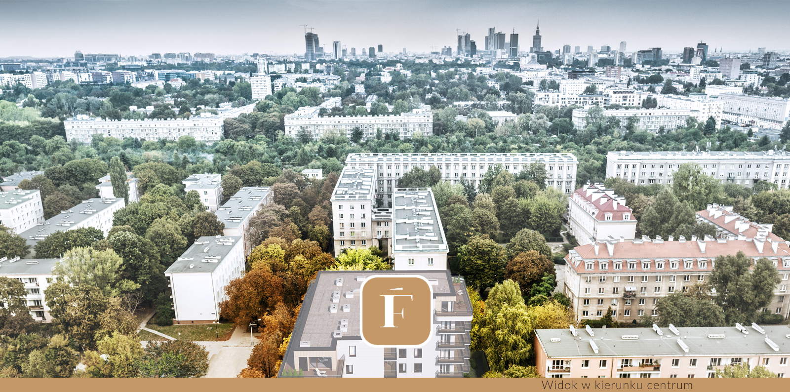 Rezydencja Fryderyk - widok w kierunku centrum